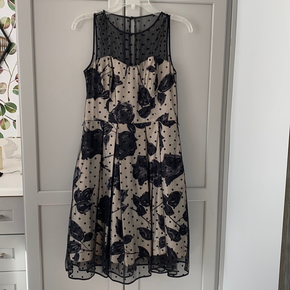 Black floral formal dress size 8